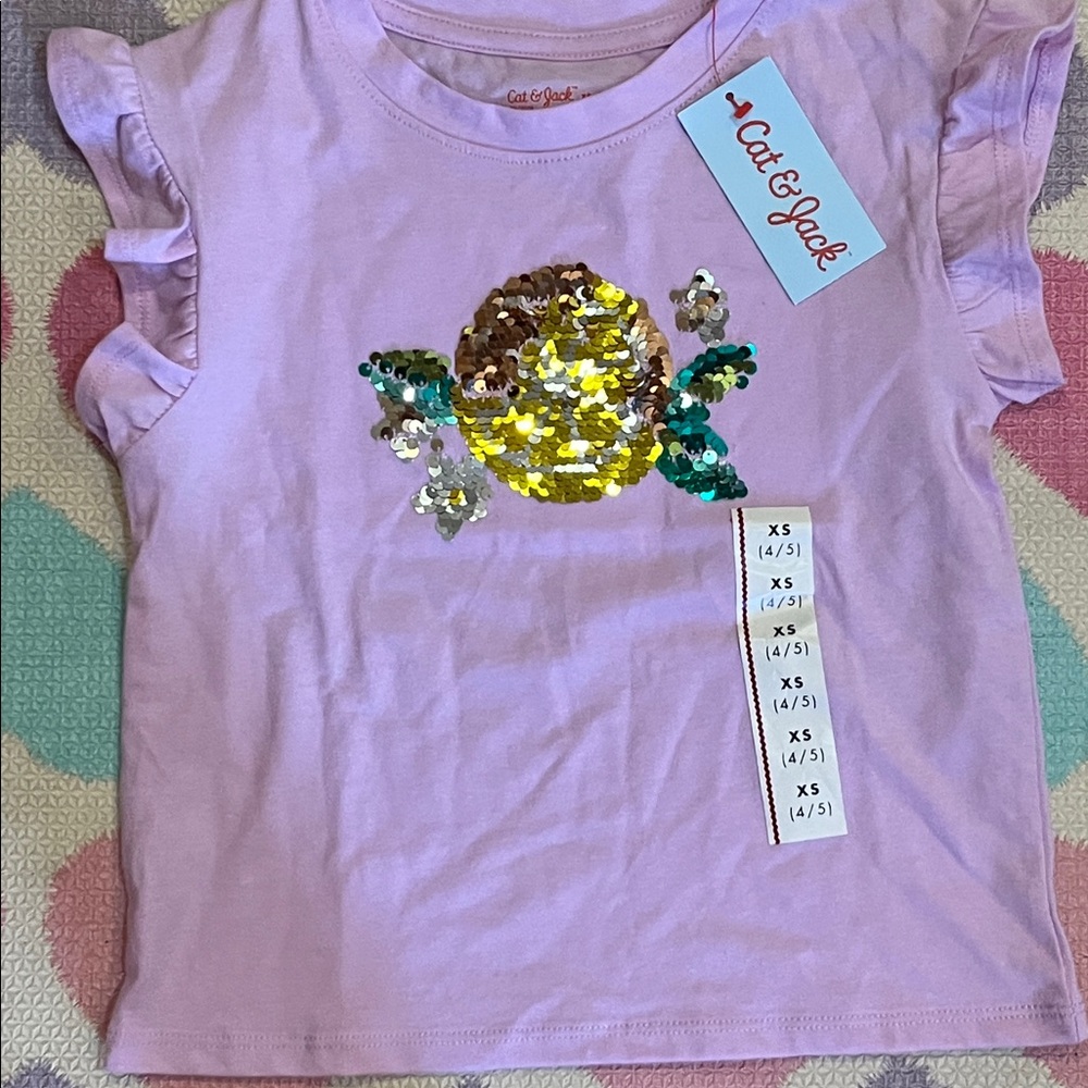 Purple Sequin Kids Top Size 4/5 new